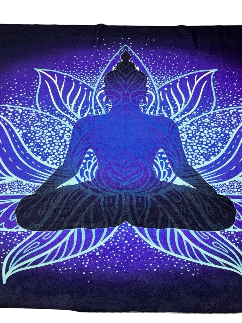 Unbranded Lotus Tapestry Zen Yoga Prana Chakra Yoga New Age Flannel Fabric